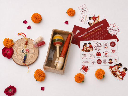 Spinning Top & Spindle Set- Kids Rakhi Combo 2