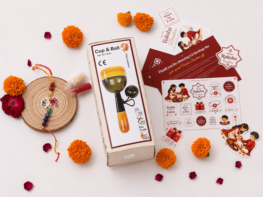 Cup & Ball Game Set- Kids Rakhi Combo 3