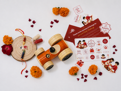 Wooden Tractor Rakhi Set - Kids Combo 1