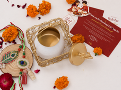 Moradabad Metal Basket Set-Bhaiya-Bhabhi Rakhi Gift Hamper Combo 9