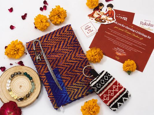 Heritage Journal & Accessory Set Rakhi Return Gift for Sister Combo 11