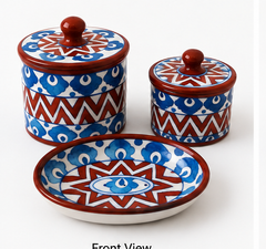 Red & Blue Kitchen Container set of 3