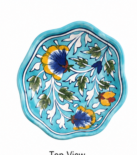 Light Blue Floral Plate