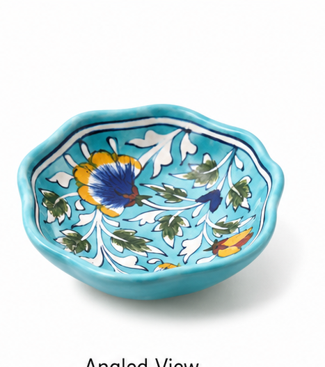 Light Blue Floral Plate
