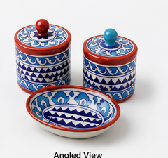Blue & Red kitchen Container set of 3