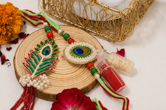 Moradabad Metal Basket Set-Bhaiya-Bhabhi Rakhi Gift Hamper Combo 9