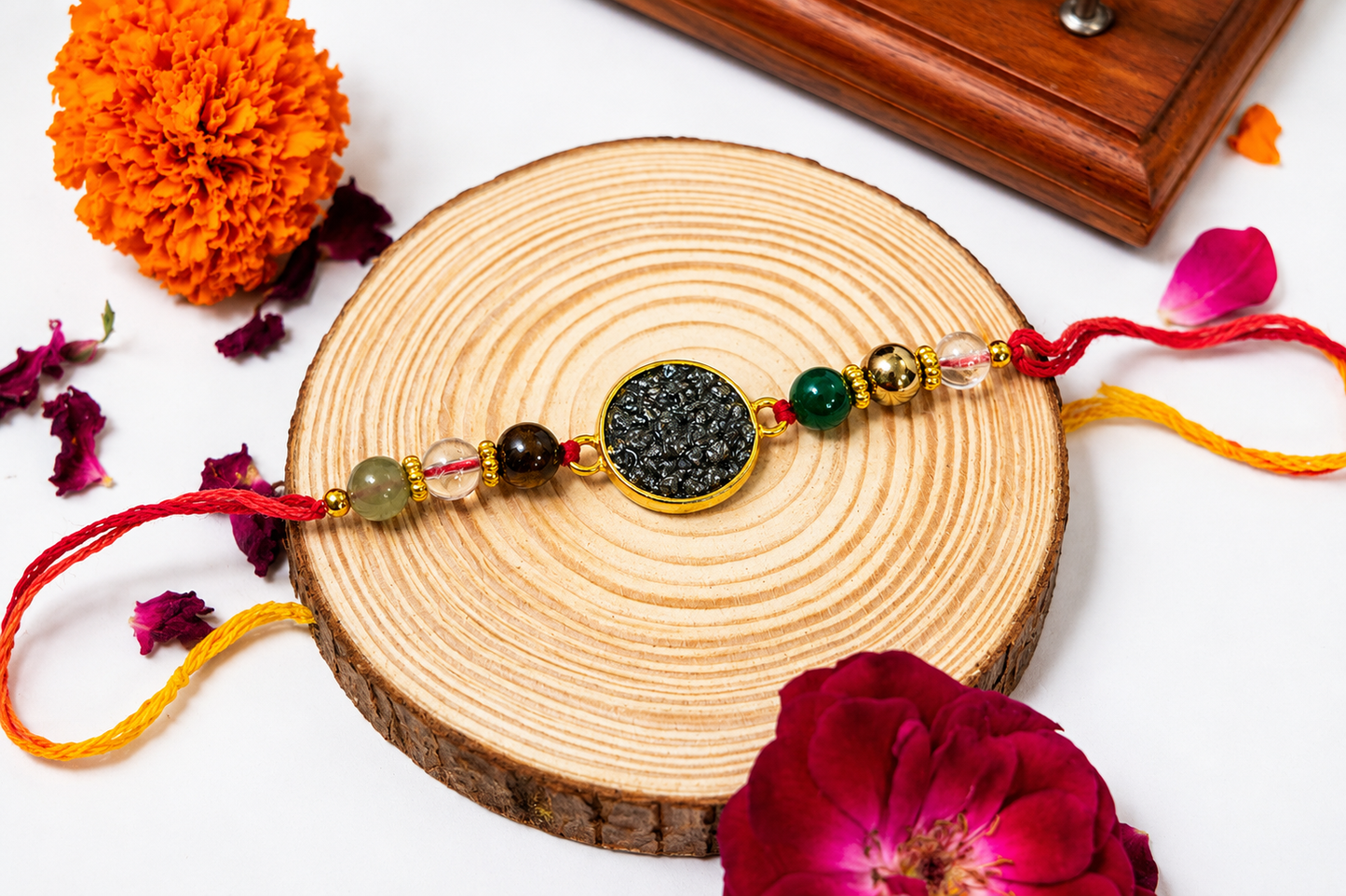 Coconut Shell Desk Duo-Rakhi Gift for Brother Combo 4
