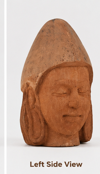 Gautam Buddha Face Coconut Shell Craft