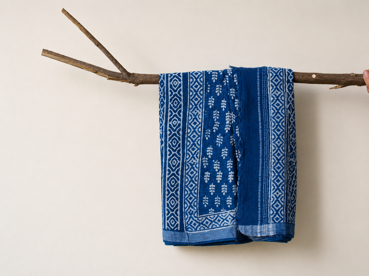 Linen Saree Set – Indigo-Rakhi Return Gift for Sister Combo 2