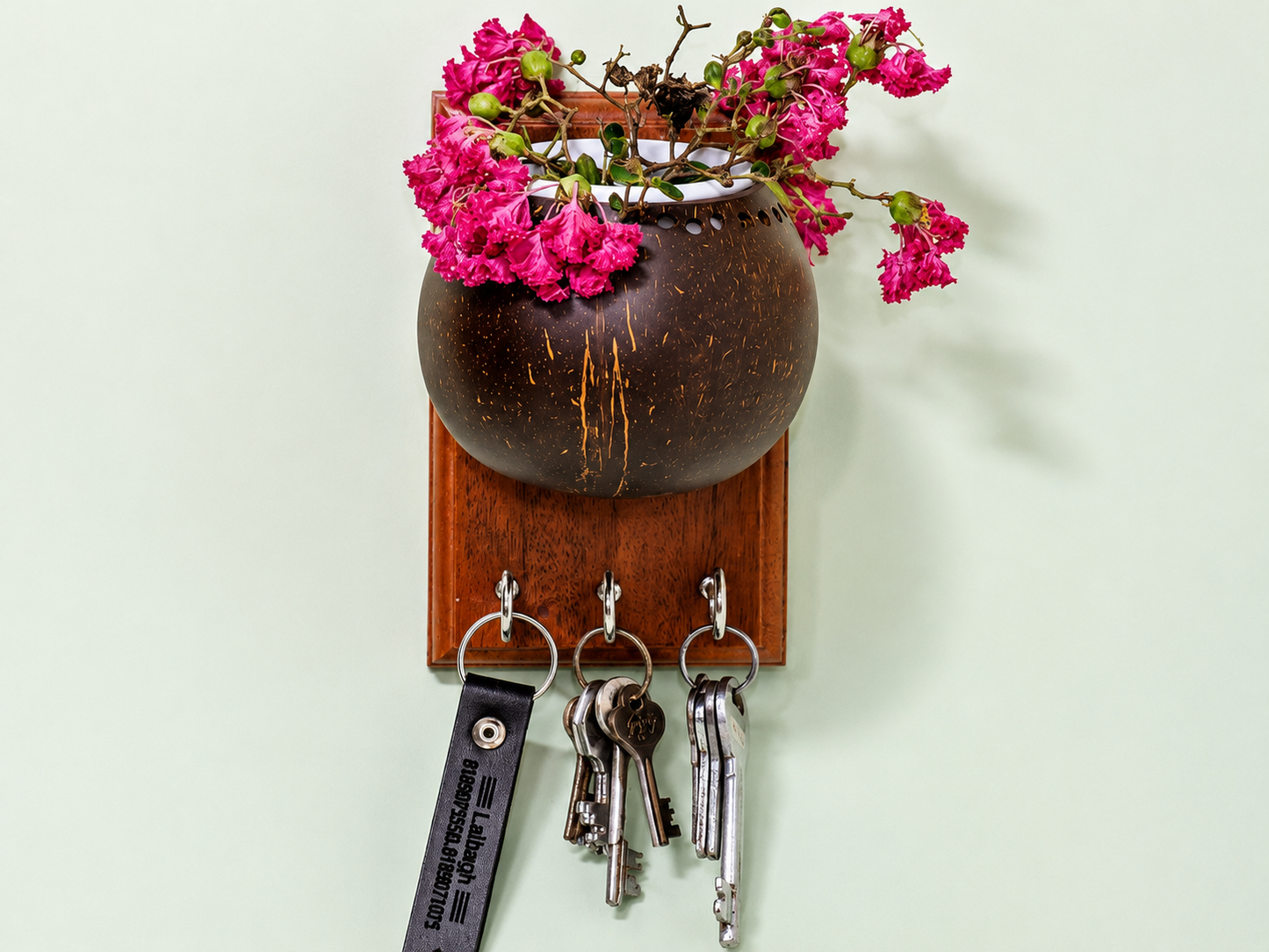 Coconut Shell Desk Duo-Rakhi Gift for Brother Combo 4