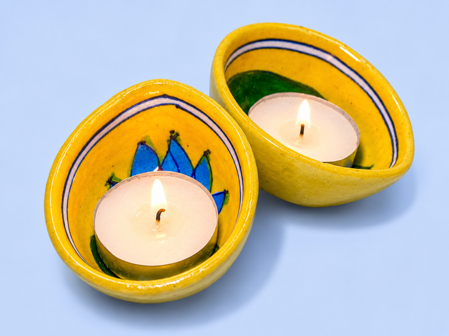 Jaipur Blue Pottery Rakhi Gift Hamper-Rakhi Thali Set Combo 1