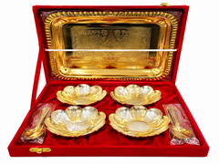 Fancy Brass Lotus Shape Bowl Set Of 4