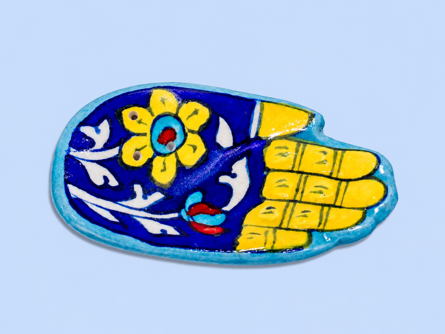 Jaipur Blue Pottery Bhaiya Bhabhi Rakhi Gift Hamper-Rakhi Thali Set Combo 2