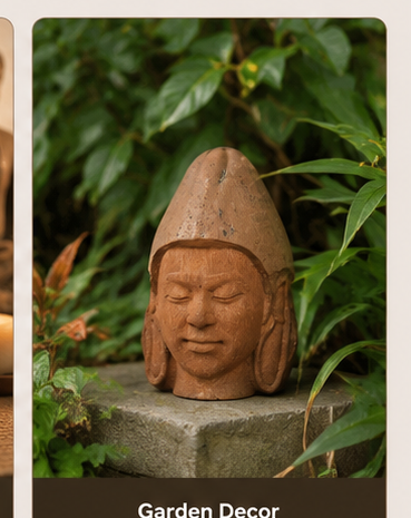 Gautam Buddha Face Coconut Shell Craft