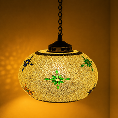 Green snowflake Hanging Lamp