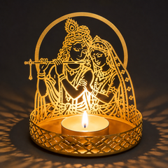 Radha Krishanji Iron Shadow Diya