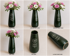 Handmade Eco-friendly Beautiful Black Pottery of Nizamabad Flower Vase