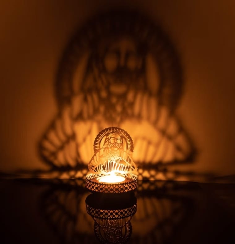Shadow Religious Candle Holder for Christmas and Home Décor