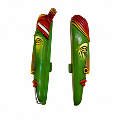 Thirukkanur green Face Wall Hanging