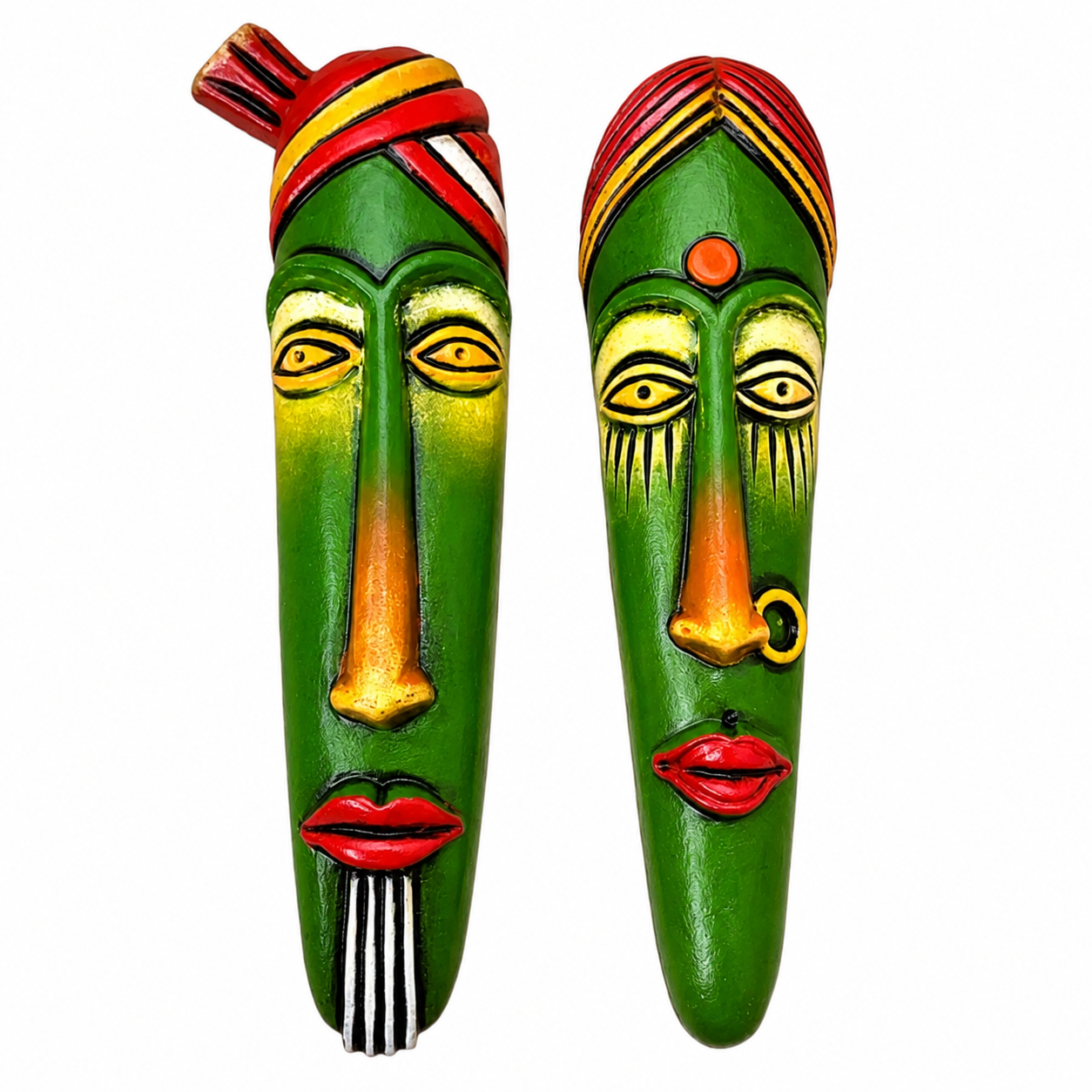 Thirukkanur green Face Wall Hanging