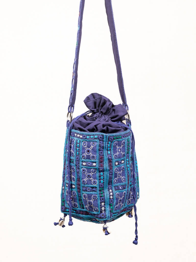 Blue cotton bag