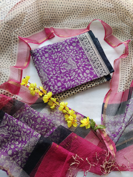 Traditional Collection In Summer Wear Bagru Hand Block Printed Suit Material