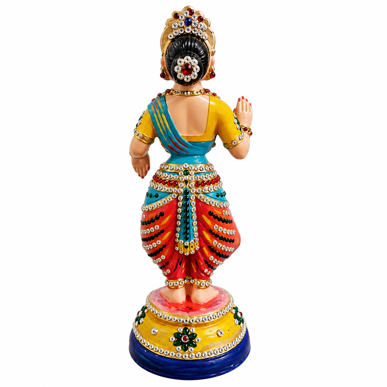 Multicolored Thanjavur Dancing Doll - 12 Inch
