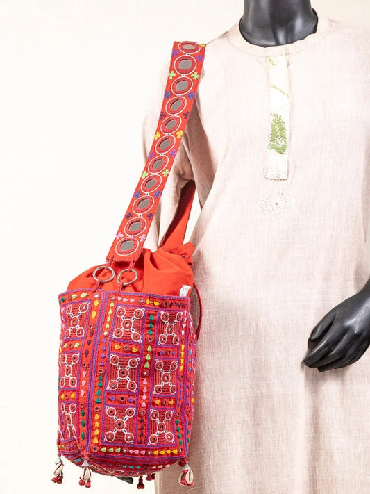 Red cotton bag