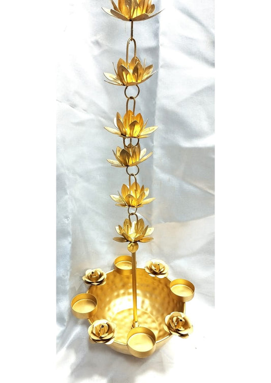 Hanging Decorative Metal Urli Traditional Urli with Chain