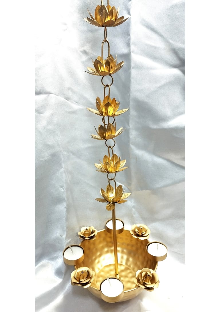 Hanging Decorative Metal Urli Traditional Urli with Chain