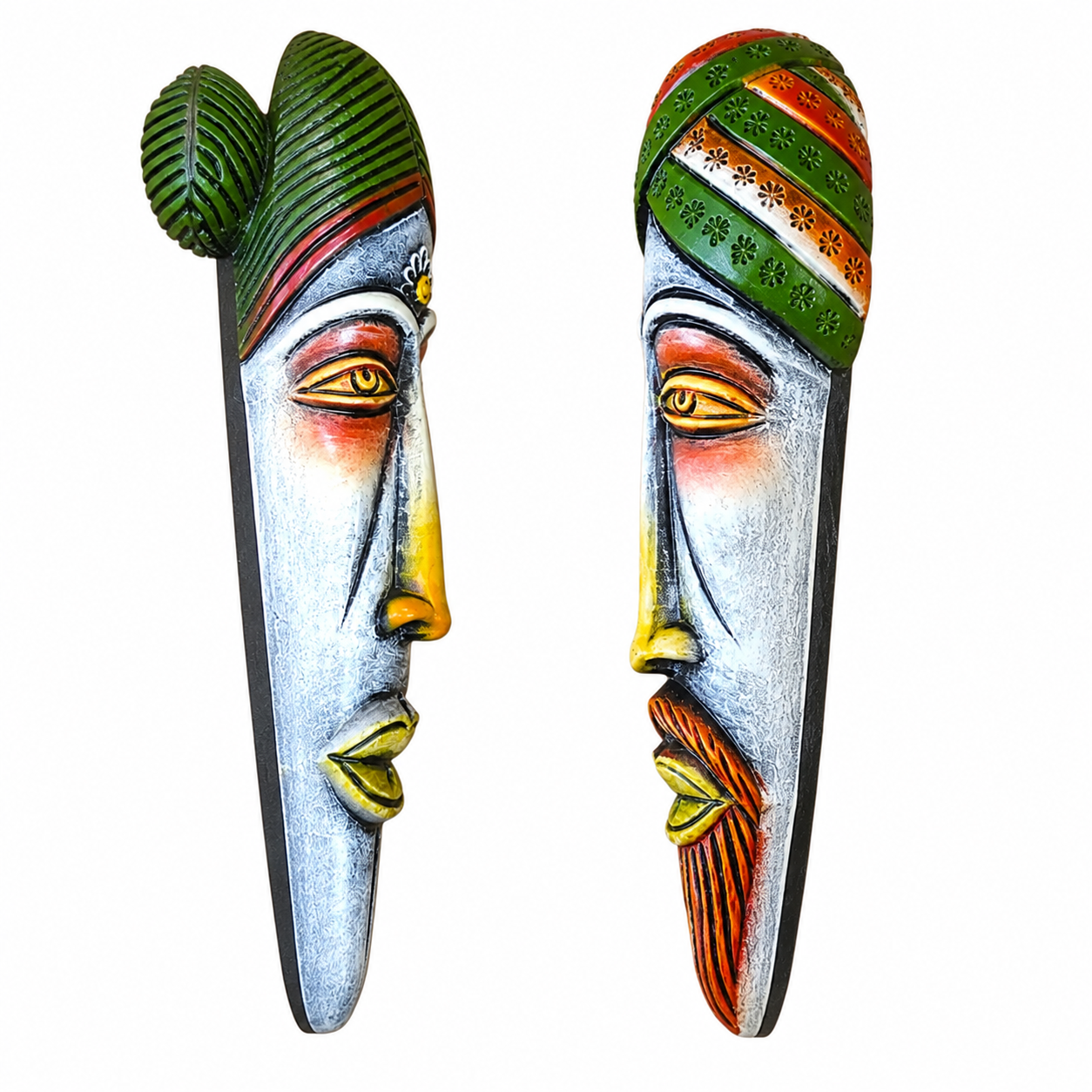 Thirukkanur Blue and Green Face Wall Hanging