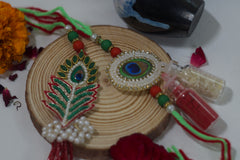 Nizamabad Black Pottery Trio-Bhaiya-Bhabhi Rakhi Gift Hamper Combo 10