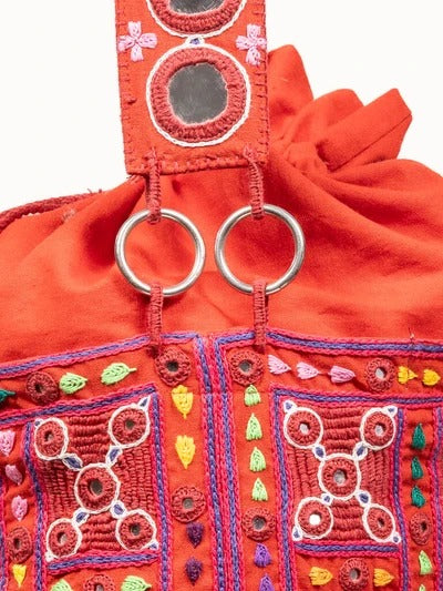 Red cotton bag