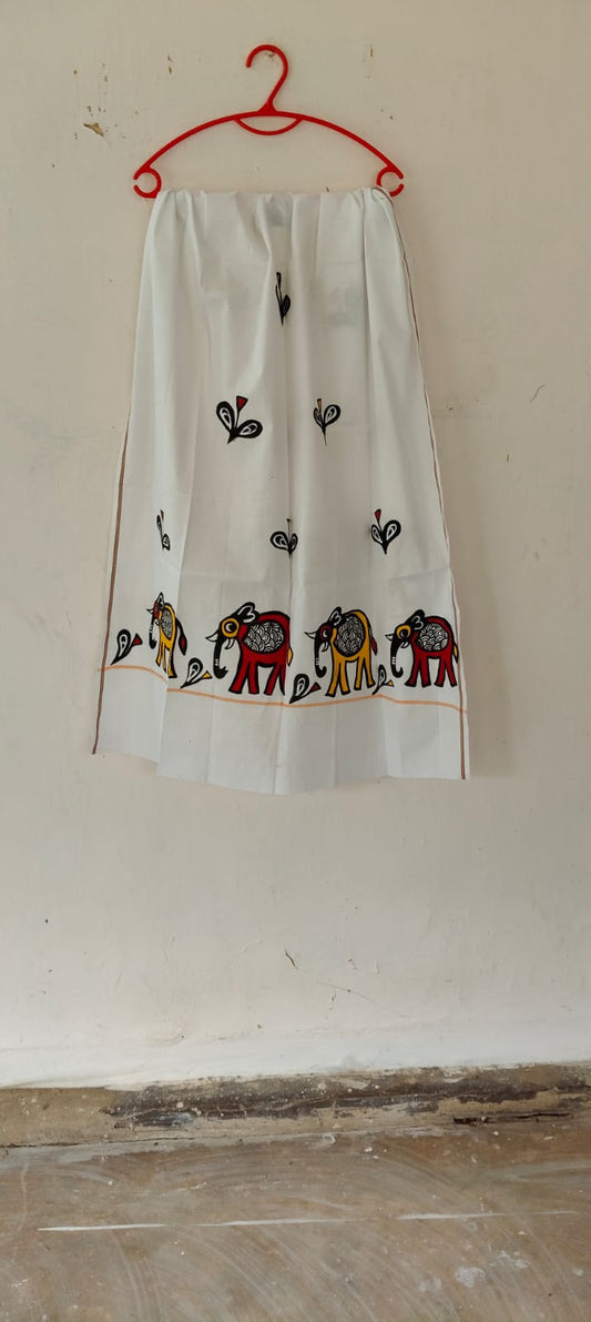 Sohrai Khovar Hand-Painted Gamcha Style 16