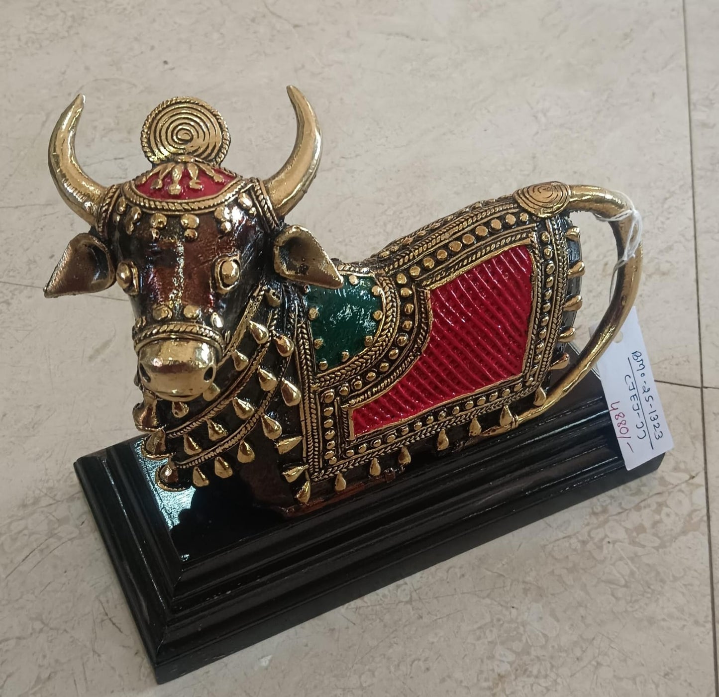 Bastar Dokra Nandi Seated Metal Craft