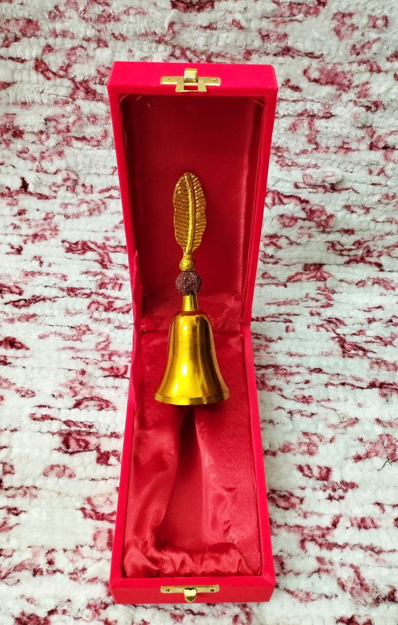 Moradabad Brass Finish Red Box Bell