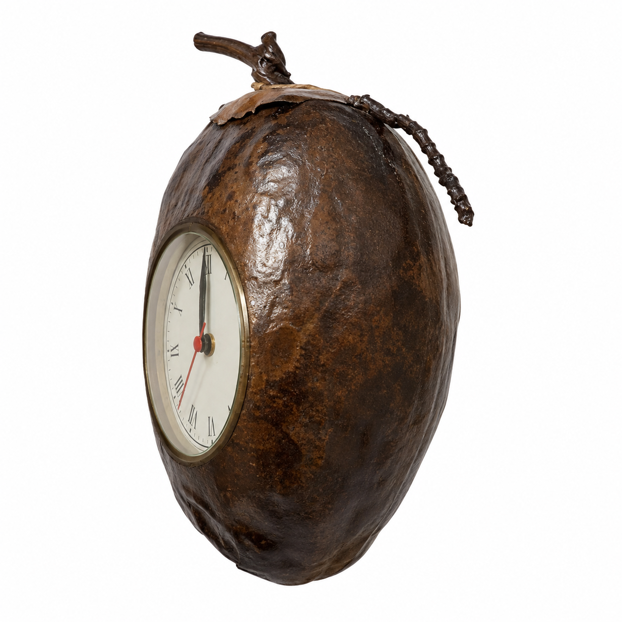 Wall Hanging Watch Of Green Coconut Shell Craft