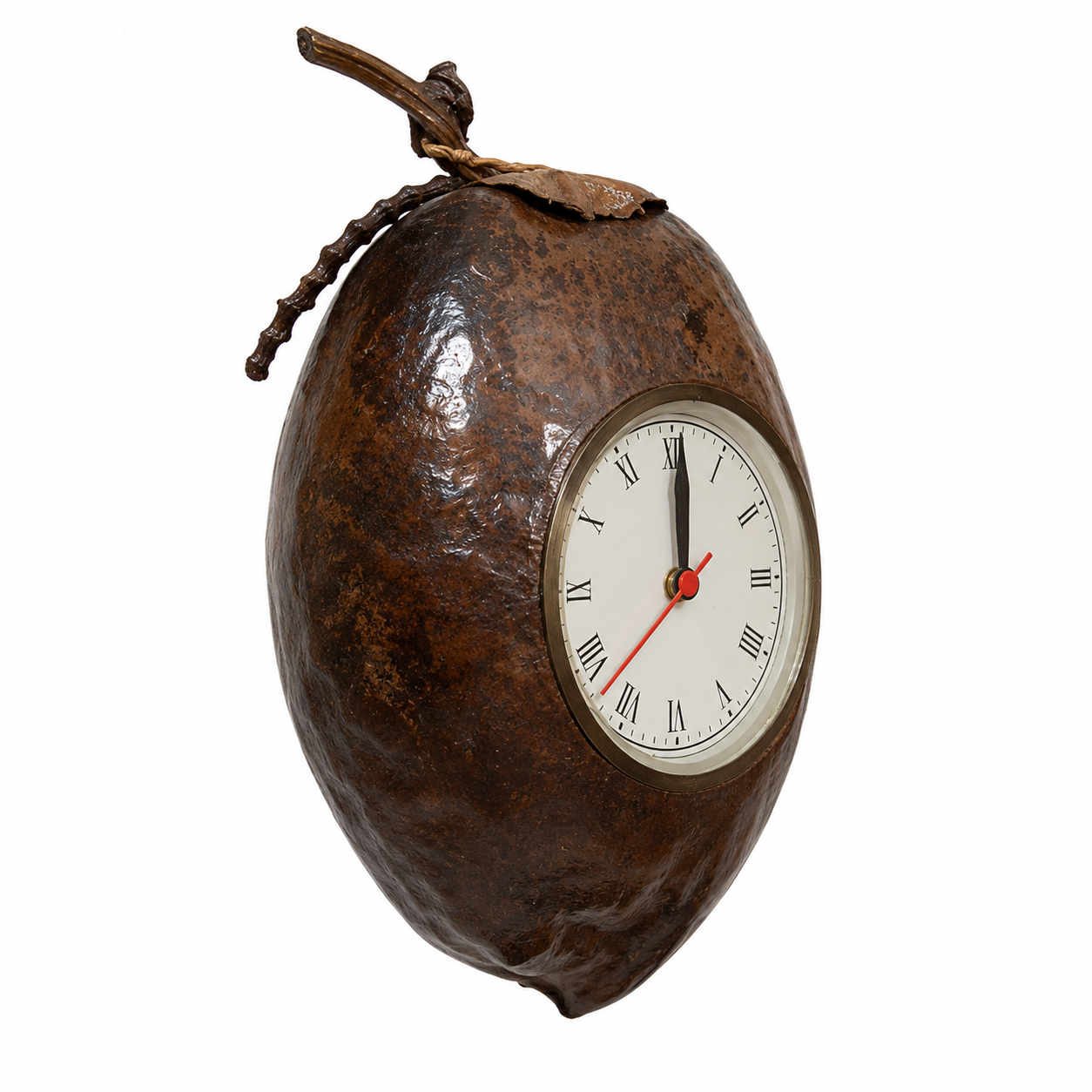 Wall Hanging Watch Of Green Coconut Shell Craft