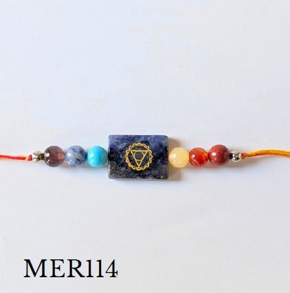 Agates 7 Chakra Natural Stone Rakhi