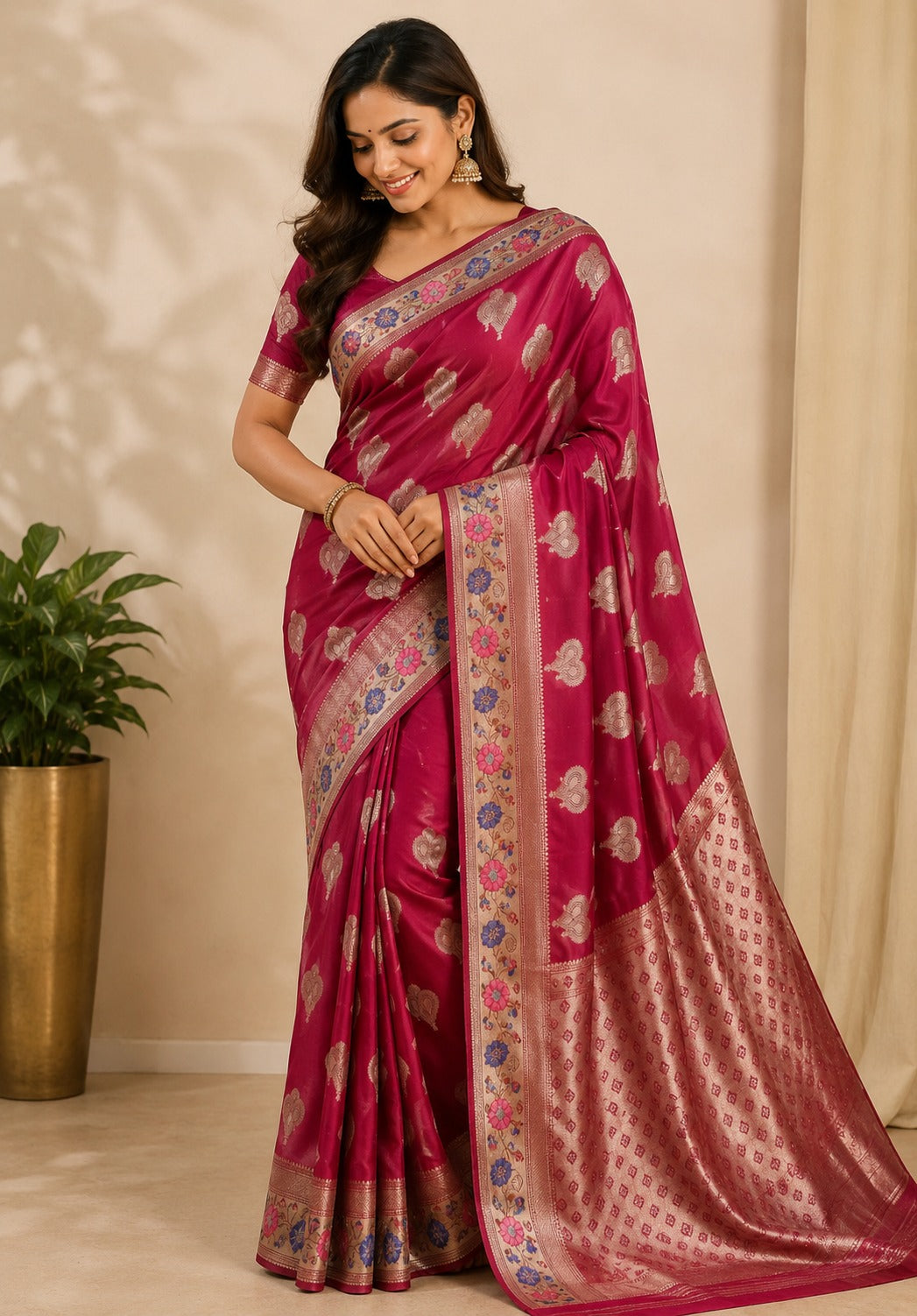 Beautiful Mulberry Kosa Silk Saree