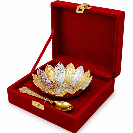 Brass Finish Lotus Shape Single Bowl
