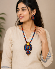 Trendy Look Bankura Panchmura Terracotta Craft Necklace Jewellery Set