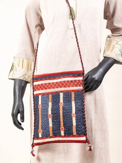 Blue denim cotton bag
