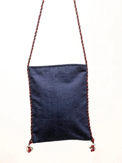 Blue denim cotton bag