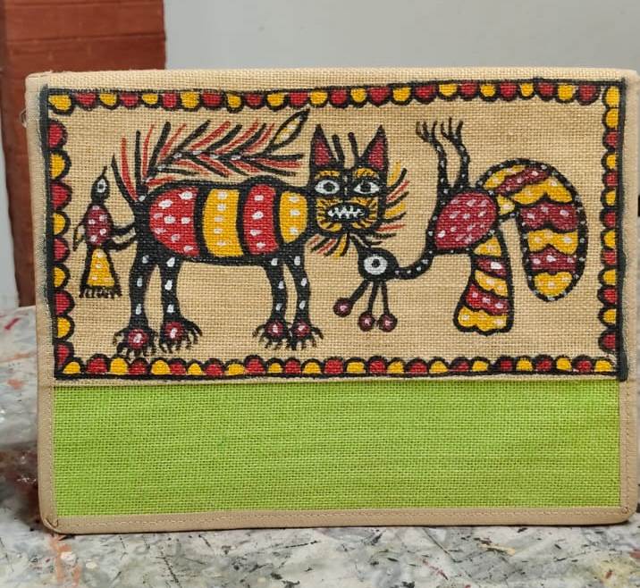 Sohrai Khovar Hand-Painted Jute File Folder