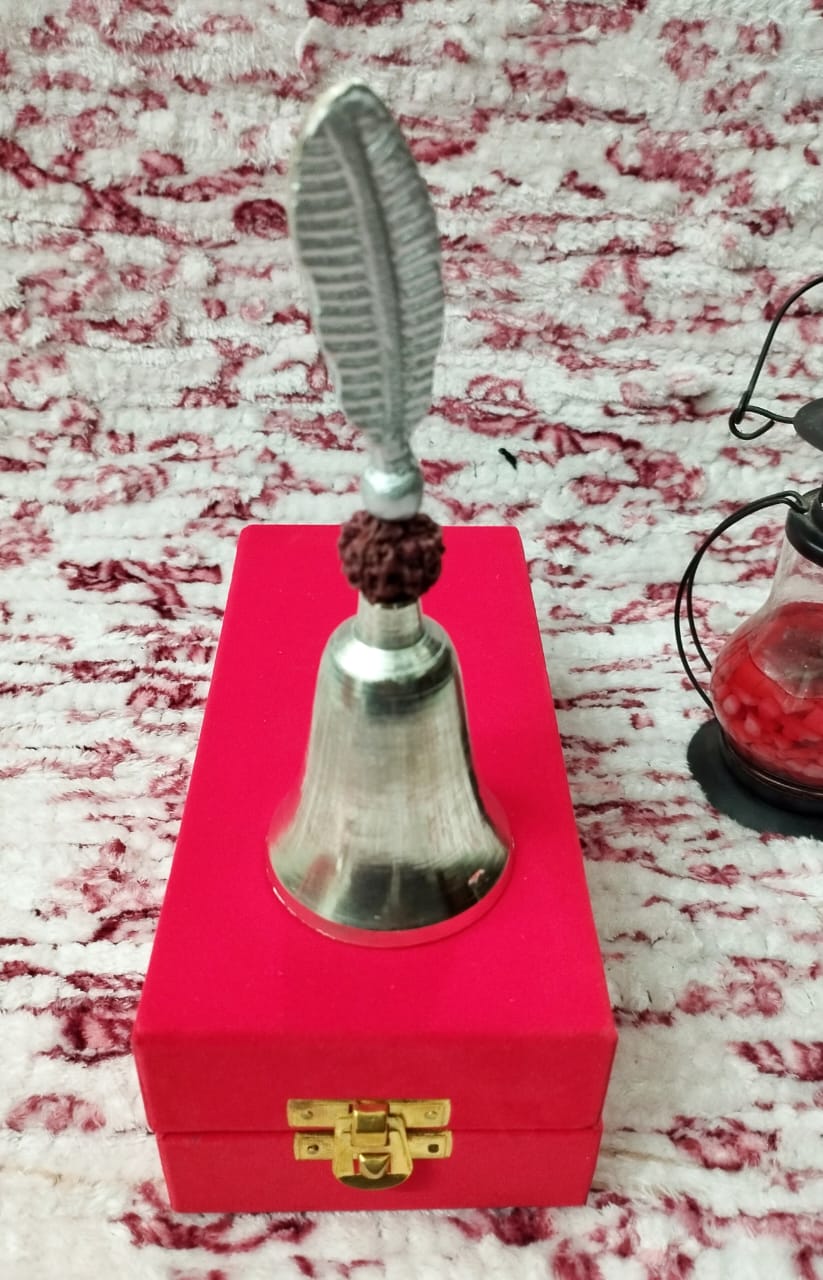 Moradabad Brass Finish Red Box Bell