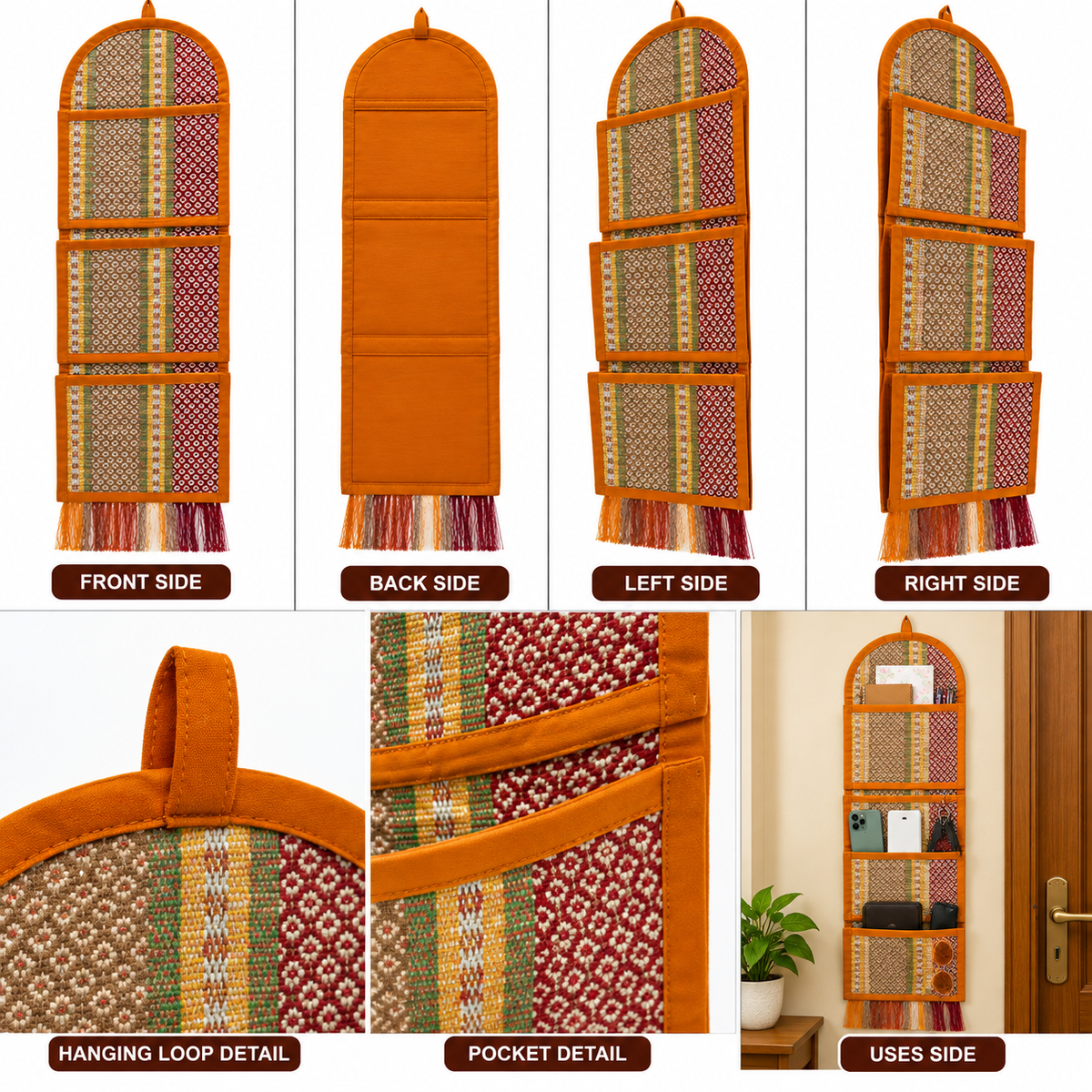Orange Classy Wall Hanger Madur Kathi