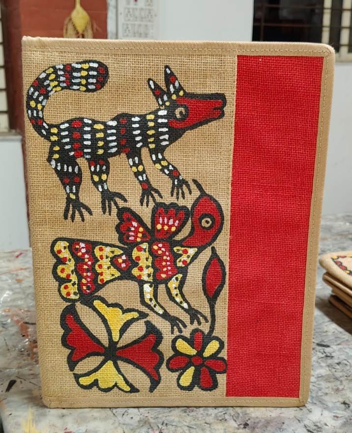 Sohrai Khovar Hand-Painted Jute File Folder