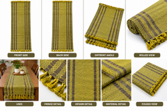 Yellow & Purple Runner Set Of 6 Mats