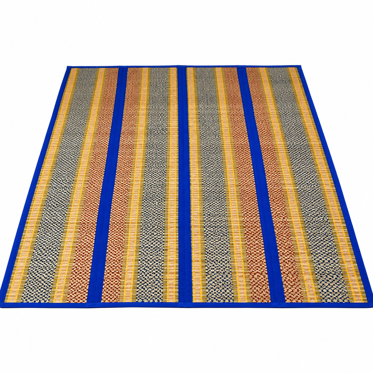 Beautiful Beige & Blue Madur Kathi Mat